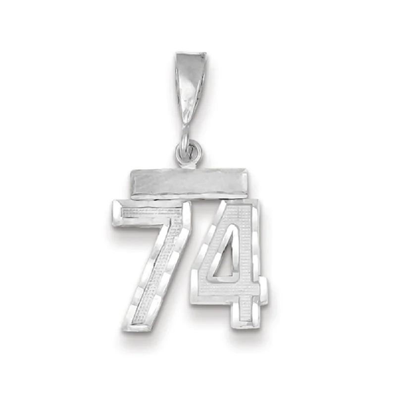 3D - Printed Polymer Clay Animal - Print Pendant for a Fun and Quirky Accessory14k White Gold, Varsity Collection, Small D/C Pendant, Number 74 3D - Printed Polymer Clay Animal - Print Pendant for a Fun and Quirky Accessory14k White Gold, Varsity Collection, Small D/C Pendant, Number 74