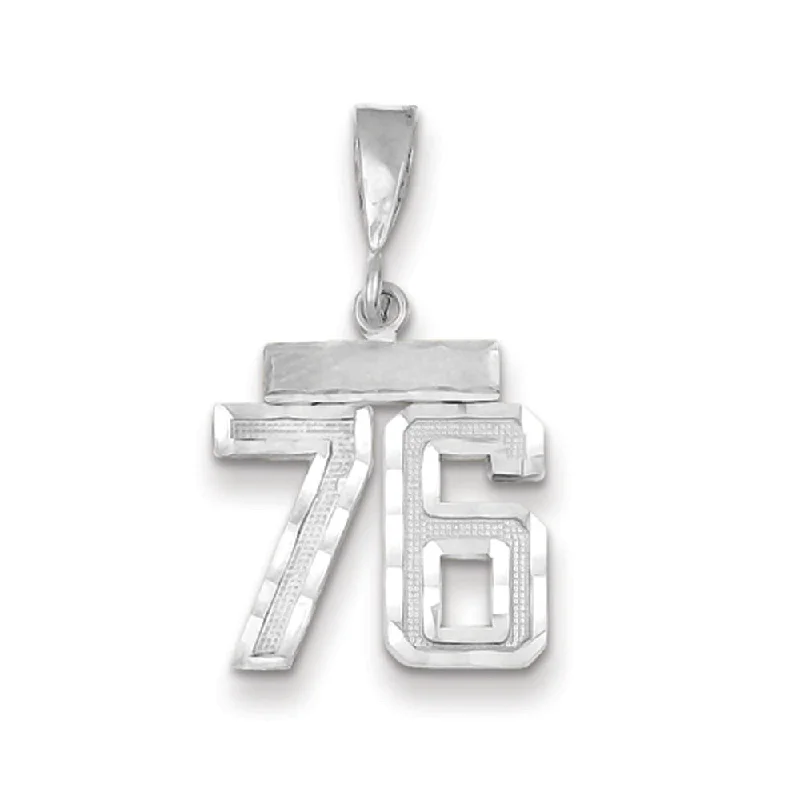 Laser - Cut Woodland Scene Pendant for Nature Enthusiasts14k White Gold, Varsity Collection, Small D/C Pendant, Number 76 Laser - Cut Woodland Scene Pendant for Nature Enthusiasts14k White Gold, Varsity Collection, Small D/C Pendant, Number 76