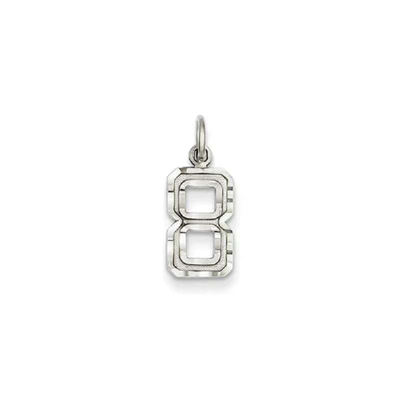 Hypoallergenic Titanium Infinity Symbol Pendant for Sensitive Skin14k White Gold, Varsity Collection, Small D/C Pendant, Number 8 Hypoallergenic Titanium Infinity Symbol Pendant for Sensitive Skin14k White Gold, Varsity Collection, Small D/C Pendant, Number 8