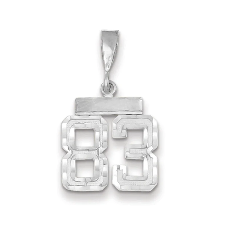 Hypoallergenic Titanium Infinity Symbol Pendant for Sensitive Skin14k White Gold, Varsity Collection, Small D/C Pendant, Number 83 Hypoallergenic Titanium Infinity Symbol Pendant for Sensitive Skin14k White Gold, Varsity Collection, Small D/C Pendant, Number 83
