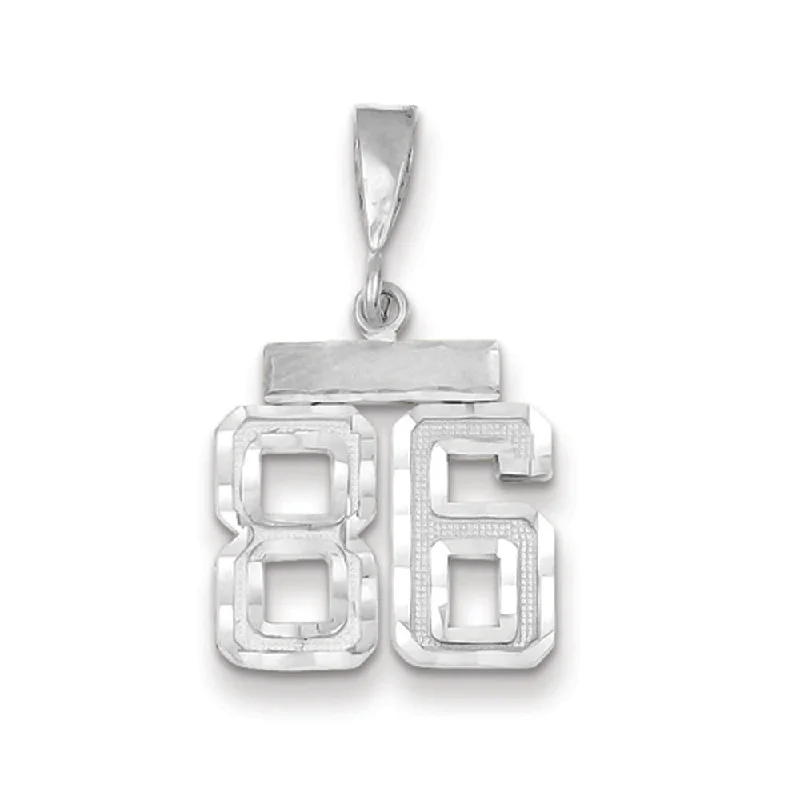 Enamel - Painted Owl Pendant in Vibrant Colors for a Playful Look14k White Gold, Varsity Collection, Small D/C Pendant, Number 86 Enamel - Painted Owl Pendant in Vibrant Colors for a Playful Look14k White Gold, Varsity Collection, Small D/C Pendant, Number 86