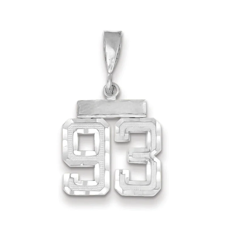 Handmade Leather - Wrapped Crystal Pendant for a Bohemian Aesthetic14k White Gold, Varsity Collection, Small D/C Pendant, Number 93 Handmade Leather - Wrapped Crystal Pendant for a Bohemian Aesthetic14k White Gold, Varsity Collection, Small D/C Pendant, Number 93