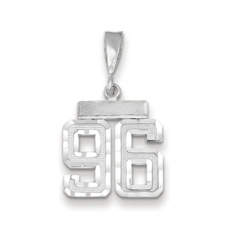 Enamel - Painted Owl Pendant in Vibrant Colors for a Playful Look14k White Gold, Varsity Collection, Small D/C Pendant, Number 96 Enamel - Painted Owl Pendant in Vibrant Colors for a Playful Look14k White Gold, Varsity Collection, Small D/C Pendant, Number 96