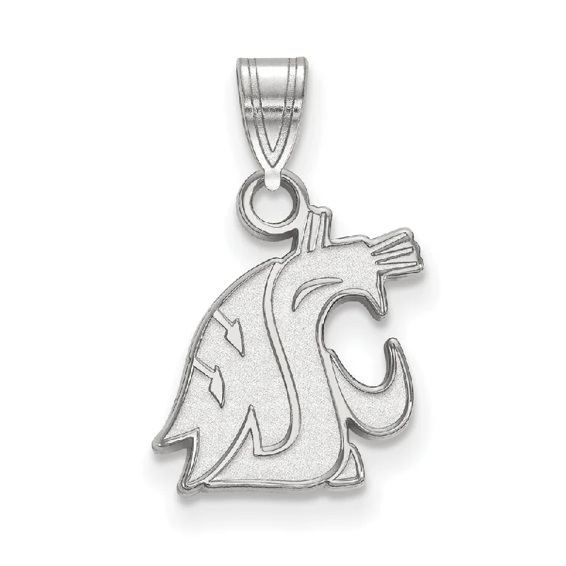Gothic - Style Skull Pendant with Red Enamel Accents for Alternative Fashion14k White Gold Washington State Small Mascot Pendant Gothic - Style Skull Pendant with Red Enamel Accents for Alternative Fashion14k White Gold Washington State Small Mascot Pendant