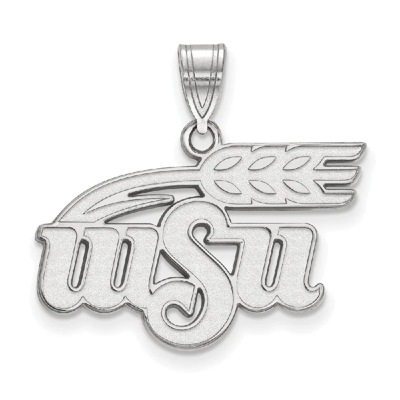 Mother - of - Pearl Inlaid Seahorse Pendant for Beach Lovers14k White Gold Wichita State Large Logo Pendant Mother - of - Pearl Inlaid Seahorse Pendant for Beach Lovers14k White Gold Wichita State Large Logo Pendant
