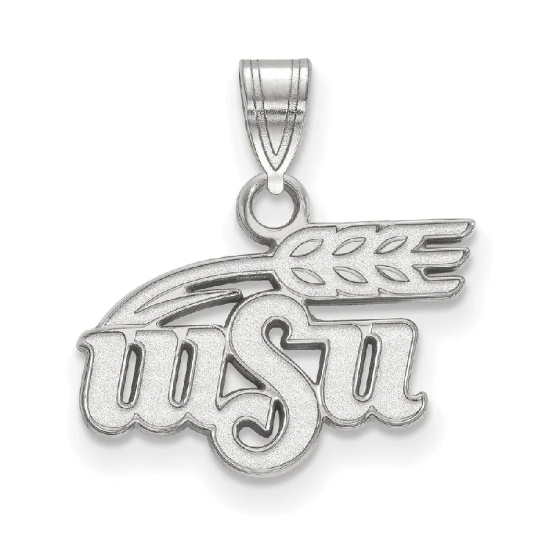 Enamel - Painted Owl Pendant in Vibrant Colors for a Playful Look14k White Gold Wichita State Small Logo Pendant Enamel - Painted Owl Pendant in Vibrant Colors for a Playful Look14k White Gold Wichita State Small Logo Pendant