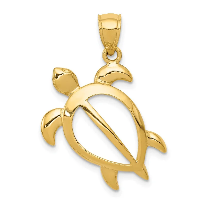 Customized Birthstone Pendant with Engraved Name for a Personalized Touch14k Yellow Gold 20mm Open Sea Turtle Pendant Customized Birthstone Pendant with Engraved Name for a Personalized Touch14k Yellow Gold 20mm Open Sea Turtle Pendant