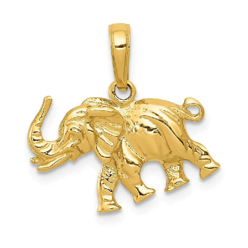 Gothic - Style Skull Pendant with Red Enamel Accents for Alternative Fashion14k Yellow Gold 3D Satin Elephant Profile Pendant Gothic - Style Skull Pendant with Red Enamel Accents for Alternative Fashion14k Yellow Gold 3D Satin Elephant Profile Pendant