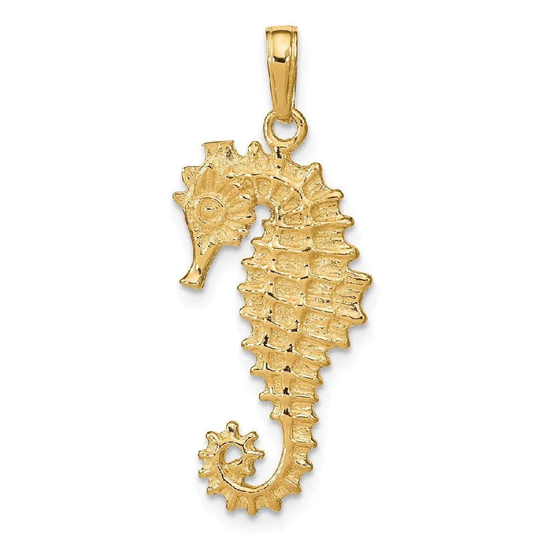 Handmade Leather - Wrapped Crystal Pendant for a Bohemian Aesthetic14k Yellow Gold 3D Seahorse Pendant Handmade Leather - Wrapped Crystal Pendant for a Bohemian Aesthetic14k Yellow Gold 3D Seahorse Pendant