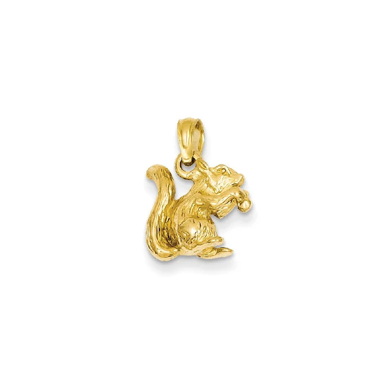 Retro - Inspired Art Deco - Patterned Pendant in Silver for Vintage Lovers14k Yellow Gold 3D Squirrel with Nut Pendant Retro - Inspired Art Deco - Patterned Pendant in Silver for Vintage Lovers14k Yellow Gold 3D Squirrel with Nut Pendant