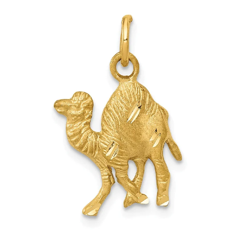 Rhinestone - Encrusted Crown Pendant for Little Girls' Dress - Up14k Yellow Gold Arabian Camel Charm or Pendant Rhinestone - Encrusted Crown Pendant for Little Girls' Dress - Up14k Yellow Gold Arabian Camel Charm or Pendant