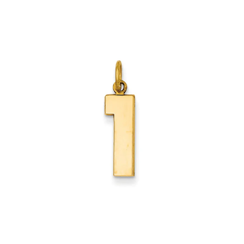 Glow - in - the - Dark Starry Sky Pendant for Nighttime Adventures14k Yellow Gold, Athletic Collection Medium Polished Number 1 Pendant Glow - in - the - Dark Starry Sky Pendant for Nighttime Adventures14k Yellow Gold, Athletic Collection Medium Polished Number 1 Pendant