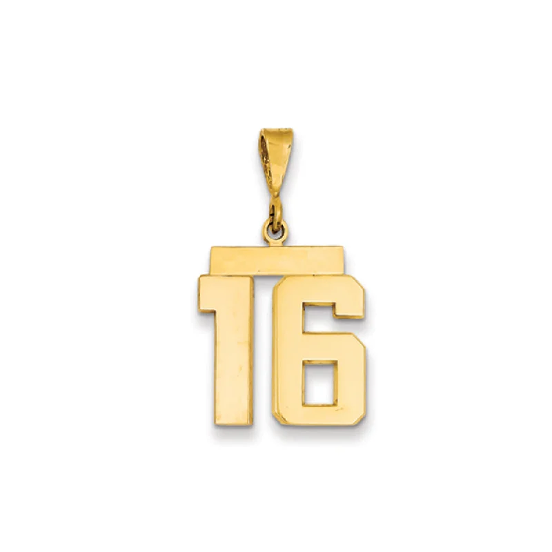 Antique - Brass - Finished Compass Pendant for Travelers and Explorers14k Yellow Gold, Athletic Collection Medium Polished Number 16 Pendant Antique - Brass - Finished Compass Pendant for Travelers and Explorers14k Yellow Gold, Athletic Collection Medium Polished Number 16 Pendant