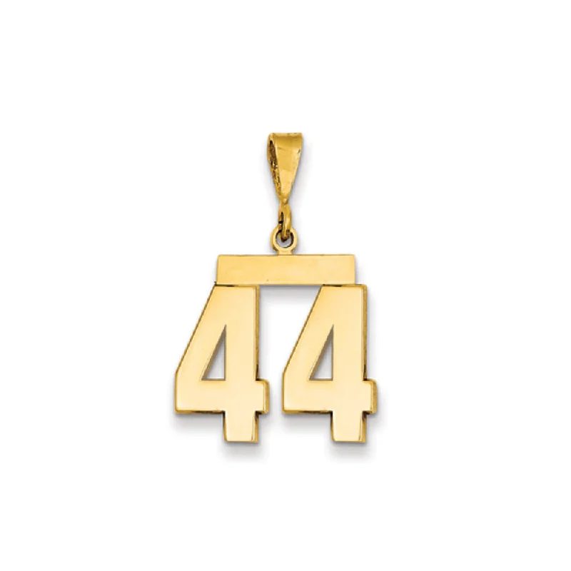 Water - Resistant Stainless Steel Diving - Themed Pendant for Divers14k Yellow Gold, Athletic Collection Medium Polished Number 44 Pendant Water - Resistant Stainless Steel Diving - Themed Pendant for Divers14k Yellow Gold, Athletic Collection Medium Polished Number 44 Pendant