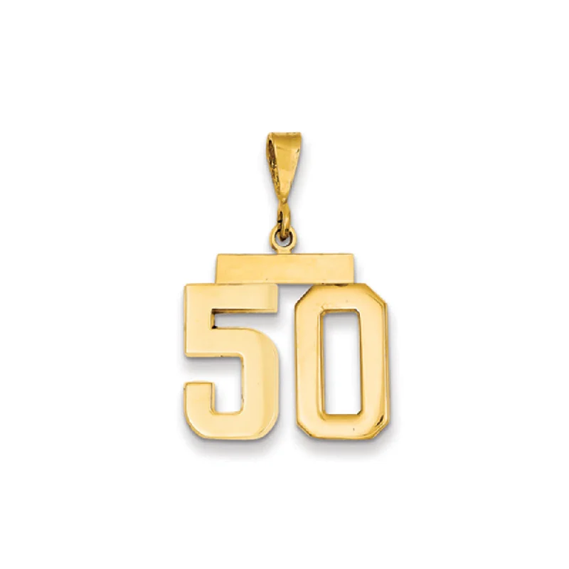 Enamel - Painted Owl Pendant in Vibrant Colors for a Playful Look14k Yellow Gold, Athletic Collection Medium Polished Number 50 Pendant Enamel - Painted Owl Pendant in Vibrant Colors for a Playful Look14k Yellow Gold, Athletic Collection Medium Polished Number 50 Pendant