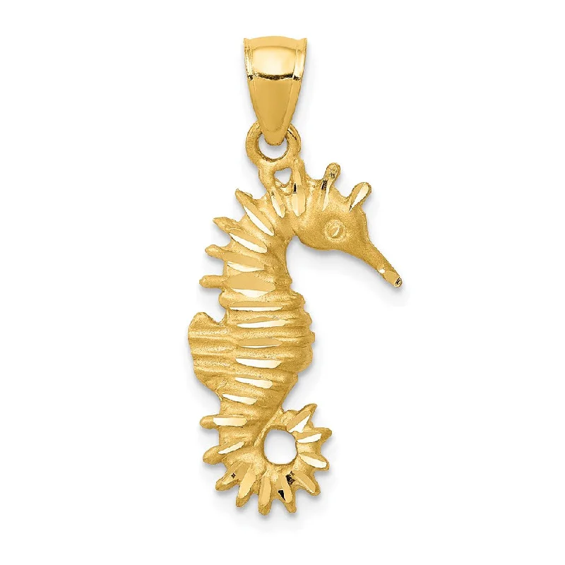18K Gold - Plated Angel Wing Pendant for a Symbolic and Elegant Accessory14k Yellow Gold Diamond Cut Satin Seahorse Pendant 18K Gold - Plated Angel Wing Pendant for a Symbolic and Elegant Accessory14k Yellow Gold Diamond Cut Satin Seahorse Pendant