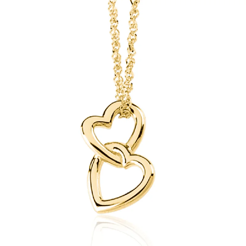 Water - Resistant Stainless Steel Diving - Themed Pendant for Divers14k Yellow Gold Double Heart Pendant Water - Resistant Stainless Steel Diving - Themed Pendant for Divers14k Yellow Gold Double Heart Pendant