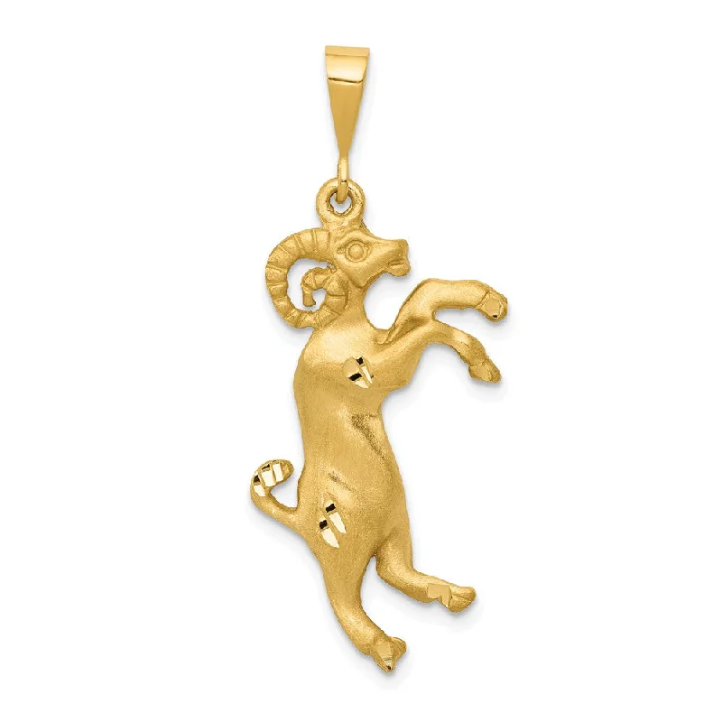 Hand - Carved Jade Buddha Pendant for Spiritual and Cultural Significance14k Yellow Gold Large Aries the Ram Zodiac Pendant Hand - Carved Jade Buddha Pendant for Spiritual and Cultural Significance14k Yellow Gold Large Aries the Ram Zodiac Pendant