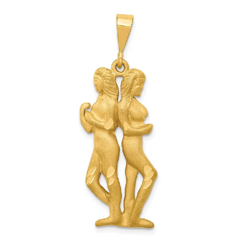 Military - Inspired Dog Tag Pendant with Engraved Service Numbers14k Yellow Gold Large Gemini the Twins Zodiac Pendant Military - Inspired Dog Tag Pendant with Engraved Service Numbers14k Yellow Gold Large Gemini the Twins Zodiac Pendant