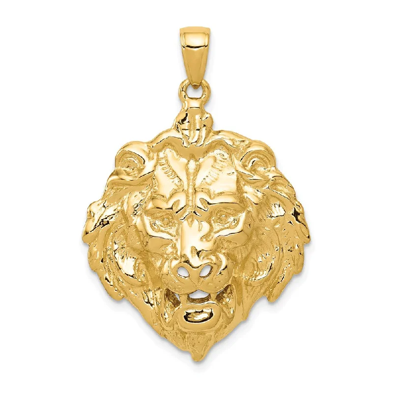 18K Gold - Plated Angel Wing Pendant for a Symbolic and Elegant Accessory14k Yellow Gold Large Lion's Head Pendant 18K Gold - Plated Angel Wing Pendant for a Symbolic and Elegant Accessory14k Yellow Gold Large Lion's Head Pendant
