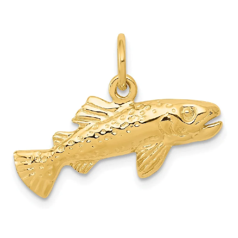 Hand - Carved Jade Buddha Pendant for Spiritual and Cultural Significance14k Yellow Gold Polished Fish Charm or Pendant Hand - Carved Jade Buddha Pendant for Spiritual and Cultural Significance14k Yellow Gold Polished Fish Charm or Pendant