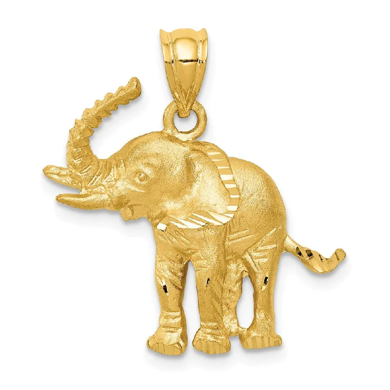 Enamel - Painted Owl Pendant in Vibrant Colors for a Playful Look14k Yellow Gold Satin and Diamond Cut Elephant Pendant Enamel - Painted Owl Pendant in Vibrant Colors for a Playful Look14k Yellow Gold Satin and Diamond Cut Elephant Pendant