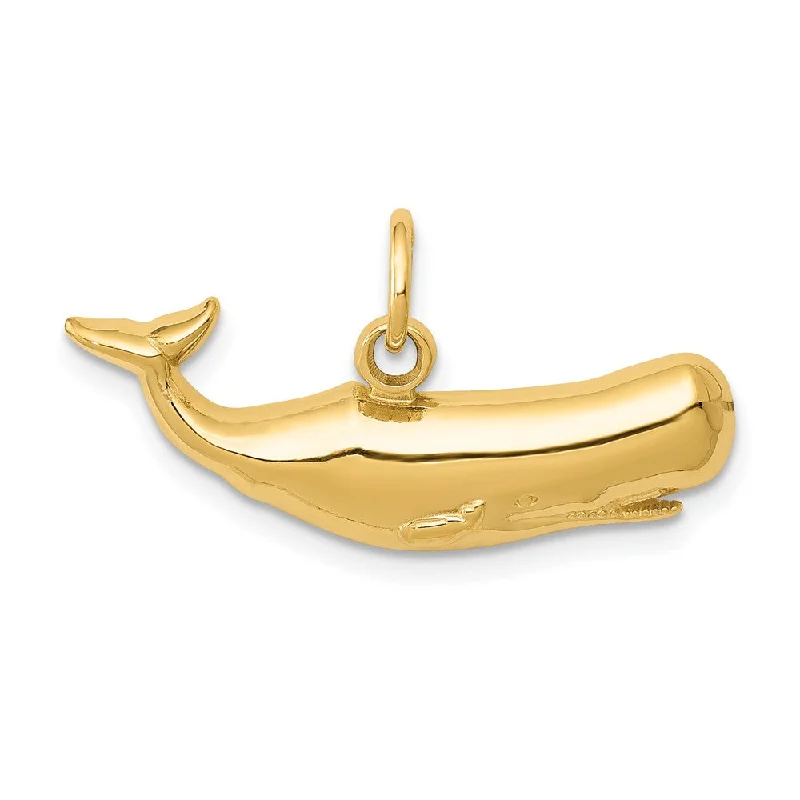 Water - Resistant Stainless Steel Diving - Themed Pendant for Divers14k Yellow Gold Sperm Whale Charm Water - Resistant Stainless Steel Diving - Themed Pendant for Divers14k Yellow Gold Sperm Whale Charm
