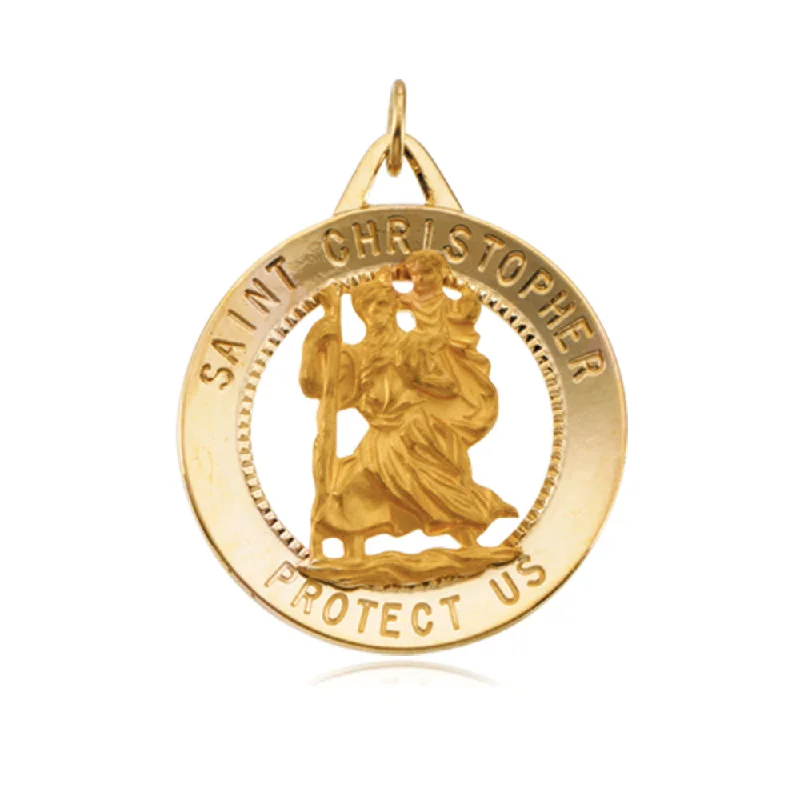 Enamel - Painted Owl Pendant in Vibrant Colors for a Playful Look14k Yellow Gold St. Christopher Medal Charm, 1 Inch (25mm) Enamel - Painted Owl Pendant in Vibrant Colors for a Playful Look14k Yellow Gold St. Christopher Medal Charm, 1 Inch (25mm)