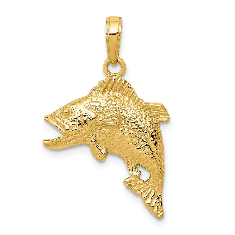 Hand - Carved Jade Buddha Pendant for Spiritual and Cultural Significance14k Yellow Gold Textured Jumping Bass Fish Pendant Hand - Carved Jade Buddha Pendant for Spiritual and Cultural Significance14k Yellow Gold Textured Jumping Bass Fish Pendant