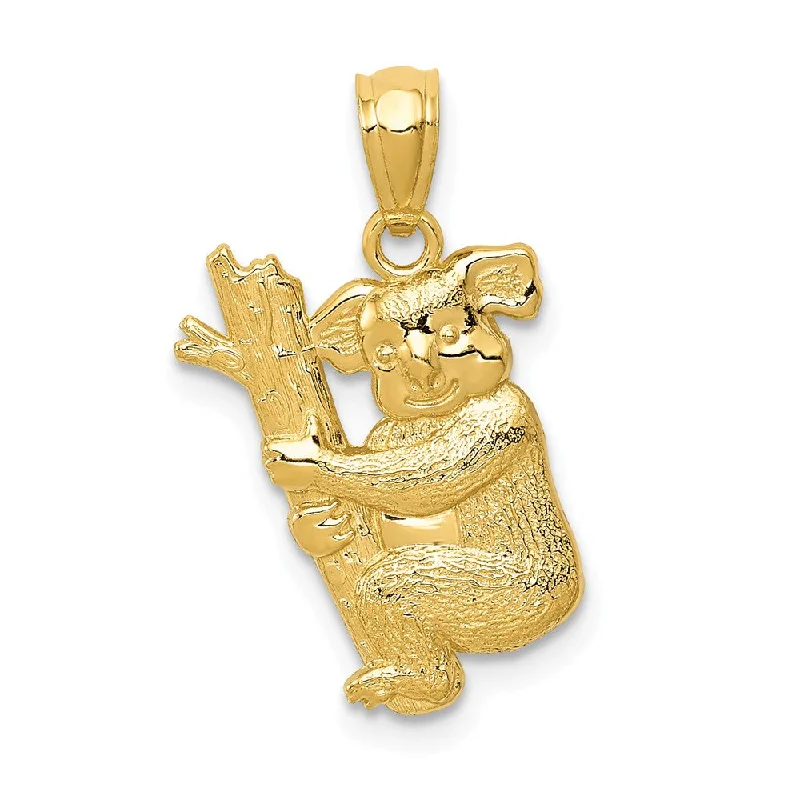 Retro - Inspired Art Deco - Patterned Pendant in Silver for Vintage Lovers14k Yellow Gold Textured Koala Pendant Retro - Inspired Art Deco - Patterned Pendant in Silver for Vintage Lovers14k Yellow Gold Textured Koala Pendant