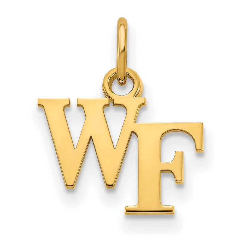 18K Gold - Plated Angel Wing Pendant for a Symbolic and Elegant Accessory14k Yellow Gold Wake Forest U. XS (Tiny) 'WF' Charm or Pendant 18K Gold - Plated Angel Wing Pendant for a Symbolic and Elegant Accessory14k Yellow Gold Wake Forest U. XS (Tiny) 'WF' Charm or Pendant