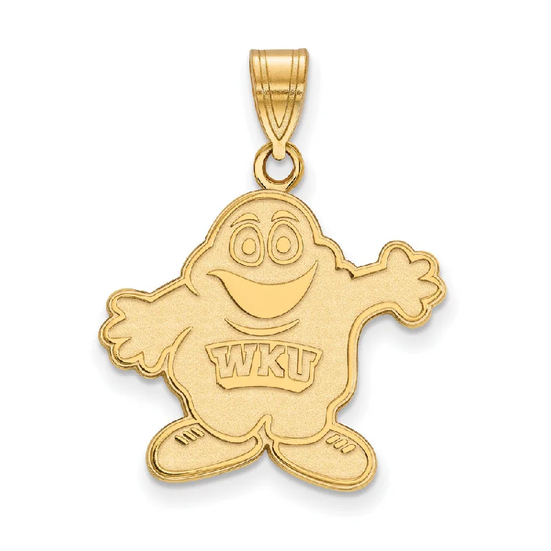 Retro - Inspired Art Deco - Patterned Pendant in Silver for Vintage Lovers14k Yellow Gold Western Kentucky U. Large Mascot Pendant Retro - Inspired Art Deco - Patterned Pendant in Silver for Vintage Lovers14k Yellow Gold Western Kentucky U. Large Mascot Pendant