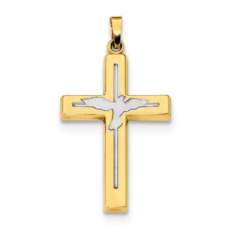3D - Printed Polymer Clay Animal - Print Pendant for a Fun and Quirky Accessory14k Yellow Gold & White Rhodium Hollow Dove Cross Pendant, 20 x 38mm 3D - Printed Polymer Clay Animal - Print Pendant for a Fun and Quirky Accessory14k Yellow Gold & White Rhodium Hollow Dove Cross Pendant, 20 x 38mm