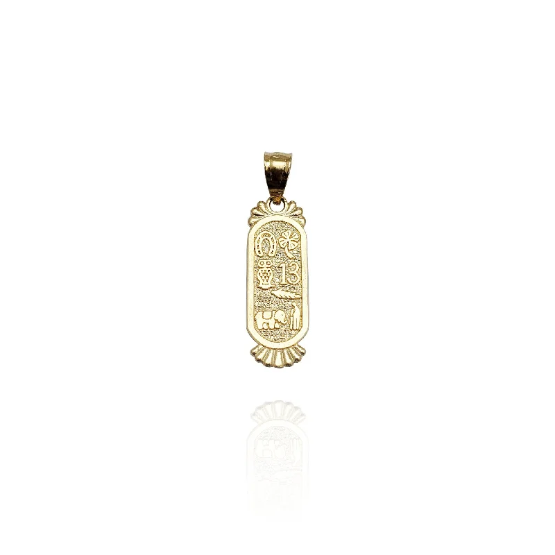 7 Lucky Charms Cartouche Pendant (14K)