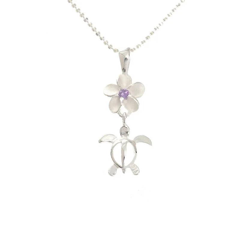 Braided Hemp Rope Necklace with a Seashell Pendant for Summer BeachgoersSterling Silver 8mm Plumeria with Purple CZ and Honu (Hawaiian Turtle) Pendant (Chain Sold Separately) Braided Hemp Rope Necklace with a Seashell Pendant for Summer BeachgoersSterling Silver 8mm Plumeria with Purple CZ and Honu (Hawaiian Turtle) Pendant (Chain Sold Separately)