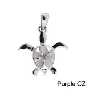Pave - Set Cubic Zirconia Crown Pendant Necklace for Little Princess - Themed Birthday PartiesSterling Silver 8mm Plumeria with Purple CZ in Honu (Hawaiian Turtle) Pendant (Chain Sold Separately) Pave - Set Cubic Zirconia Crown Pendant Necklace for Little Princess - Themed Birthday PartiesSterling Silver 8mm Plumeria with Purple CZ in Honu (Hawaiian Turtle) Pendant (Chain Sold Separately)