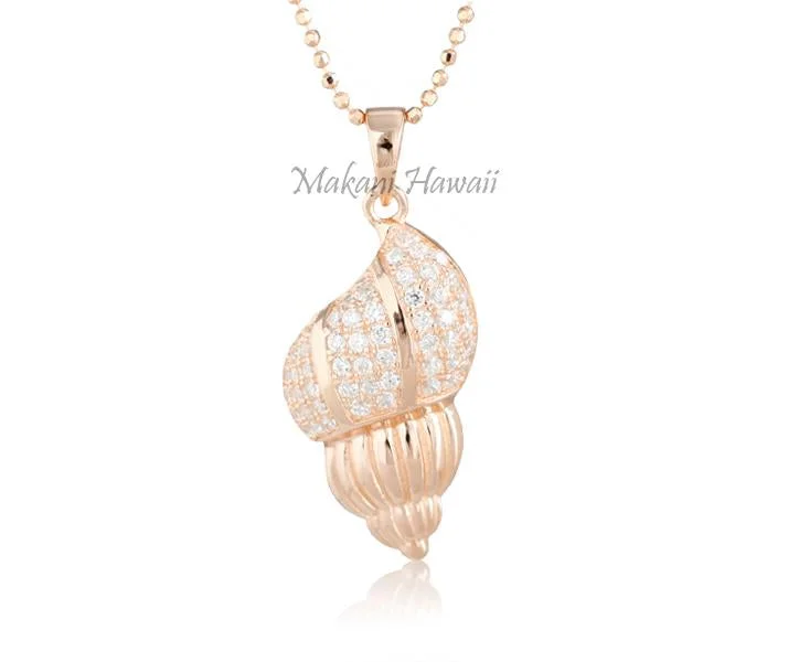 Zodiac Sign Pendant Necklace in Rose Gold for Astrology EnthusiastsSterling Silver Pink Gold Plated Conch Shell Pave CZ Pendant (Chain Sold Separately) Zodiac Sign Pendant Necklace in Rose Gold for Astrology EnthusiastsSterling Silver Pink Gold Plated Conch Shell Pave CZ Pendant (Chain Sold Separately)
