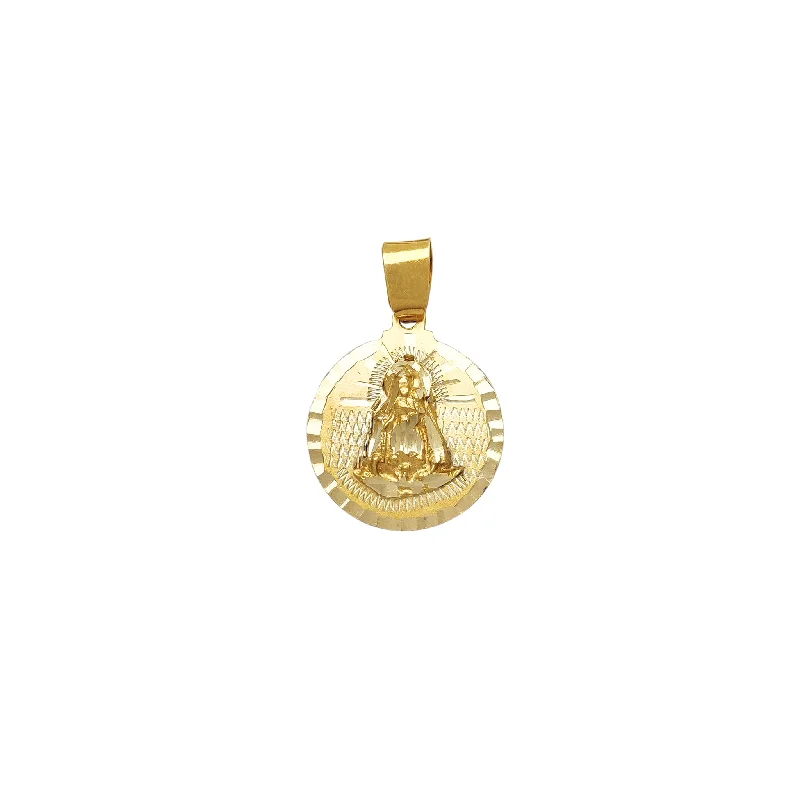 Handmade Leather - Wrapped Crystal Pendant for a Bohemian AestheticCaridad de Cobre Medallion Pendant (14K) Handmade Leather - Wrapped Crystal Pendant for a Bohemian AestheticCaridad de Cobre Medallion Pendant (14K)