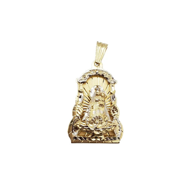 Pearl - Embellished Floral Pendant for a Feminine and Romantic LookOur Lady Charity "Caridad del Cobre" Virgin Mary Pendant (14K) Pearl - Embellished Floral Pendant for a Feminine and Romantic LookOur Lady Charity "Caridad del Cobre" Virgin Mary Pendant (14K)