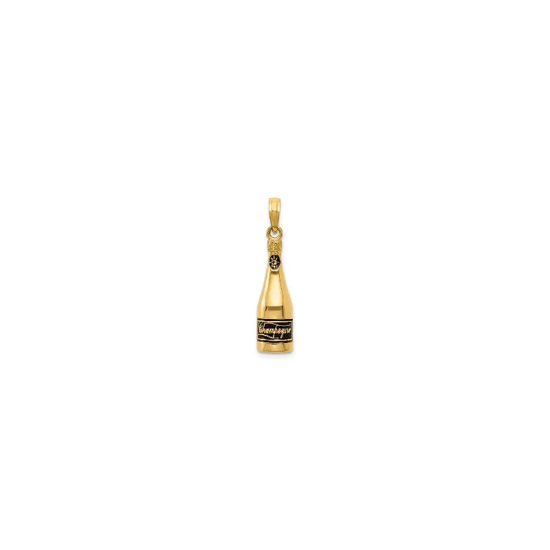 Pearl - Embellished Floral Pendant for a Feminine and Romantic LookChampagne Bottle Pendant (14K)