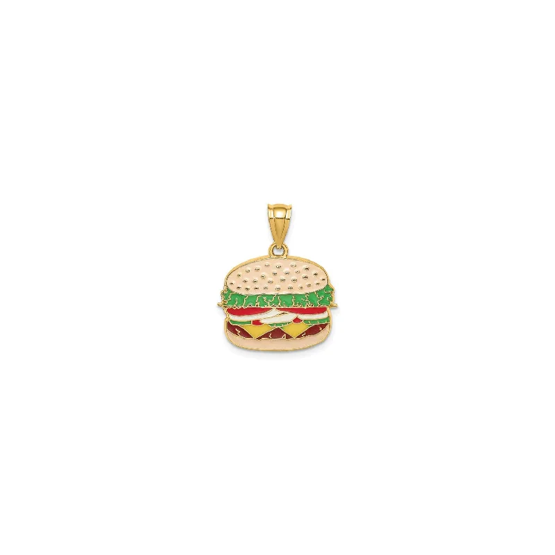 Hand - Carved Jade Buddha Pendant for Spiritual and Cultural SignificanceCheeseburger Enamel Pendant (14K) Hand - Carved Jade Buddha Pendant for Spiritual and Cultural SignificanceCheeseburger Enamel Pendant (14K)