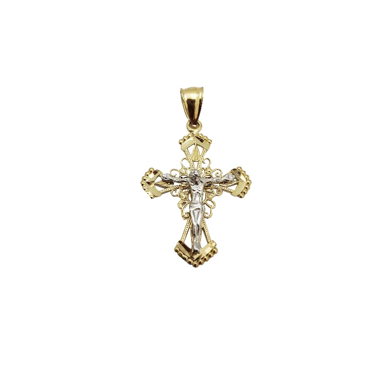 Water - Resistant Stainless Steel Diving - Themed Pendant for DiversTwo-Tone Ornate Crucifix Pendant (14K) Water - Resistant Stainless Steel Diving - Themed Pendant for DiversTwo-Tone Ornate Crucifix Pendant (14K)