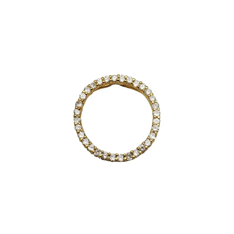 CZ Circle Pendant (14K)