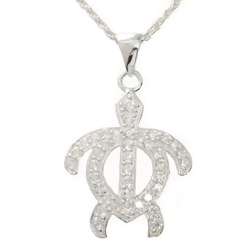 Zodiac Sign Pendant Necklace in Rose Gold for Astrology EnthusiastsSterling Silver Honu (Hawaiian Turtle) with CZ Pendant (Chain Sold Separately) Zodiac Sign Pendant Necklace in Rose Gold for Astrology EnthusiastsSterling Silver Honu (Hawaiian Turtle) with CZ Pendant (Chain Sold Separately)