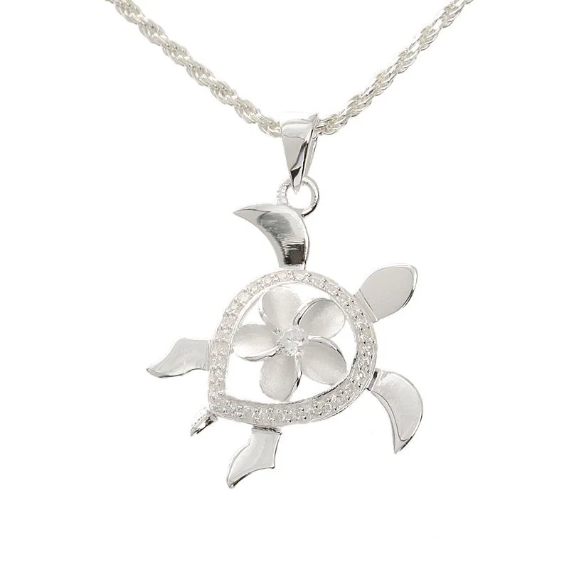 Heart - Shaped Garnet Pendant Necklace with a Pearl - Accented Chain for a Romantic Valentine's DaySterling Silver Honu (Hawaiian Turtle) and Plumeria with CZ Pendant (Chain Sold Separately) Heart - Shaped Garnet Pendant Necklace with a Pearl - Accented Chain for a Romantic Valentine's DaySterling Silver Honu (Hawaiian Turtle) and Plumeria with CZ Pendant (Chain Sold Separately)