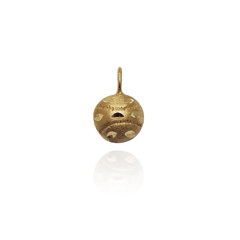 Diamond-Cut Baseball Pendant (14K)