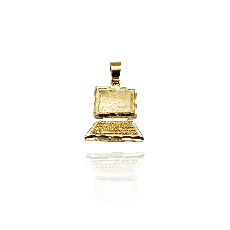 Diamond-Cut Computer Pendant (14K)