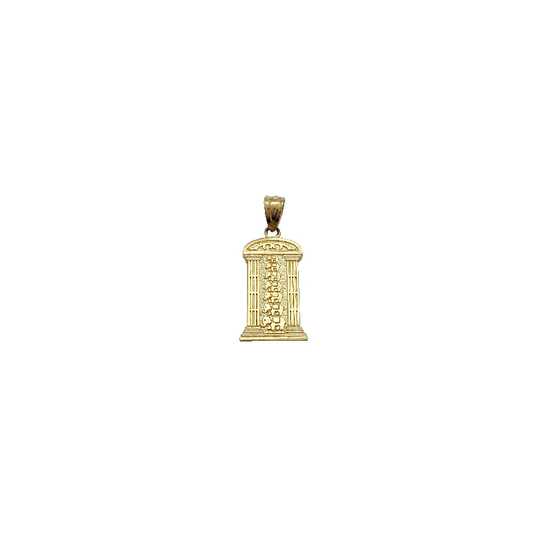 Elephant & Columns Pendant (14K)