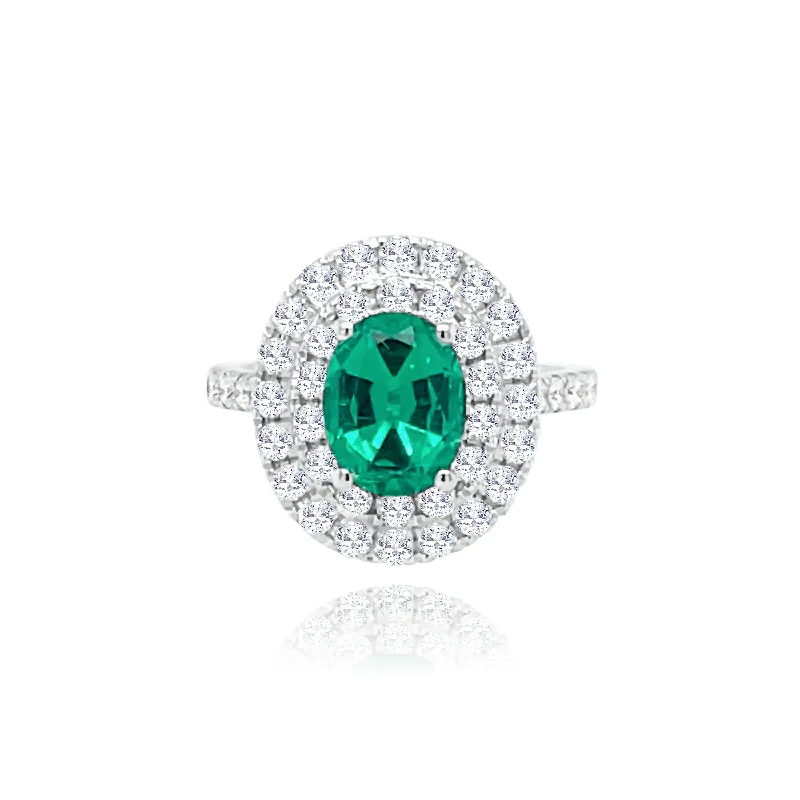 Custom - Engraved Initial Pendant Necklace in Sterling Silver for Mother's Day GiftDouble Halo Brilliant Cut Diamonds Oval cut Emerald "Corfu" Ring Custom - Engraved Initial Pendant Necklace in Sterling Silver for Mother's Day GiftDouble Halo Brilliant Cut Diamonds Oval cut Emerald "Corfu" Ring