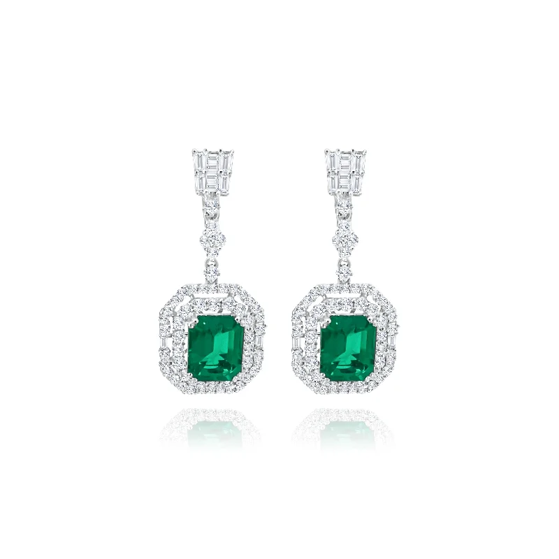Zodiac Sign Pendant Necklace in Rose Gold for Astrology EnthusiastsBaguette cut & Brilliant cut Diamonds with Emerald cut Emerald "Fancy" Earrings Zodiac Sign Pendant Necklace in Rose Gold for Astrology EnthusiastsBaguette cut & Brilliant cut Diamonds with Emerald cut Emerald "Fancy" Earrings